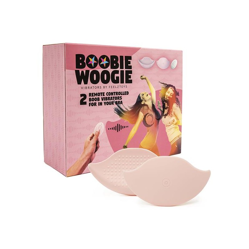 FeelzToys - Boobie Woogie Op afstand bedienbare Boob Vibrators (2 stuks)